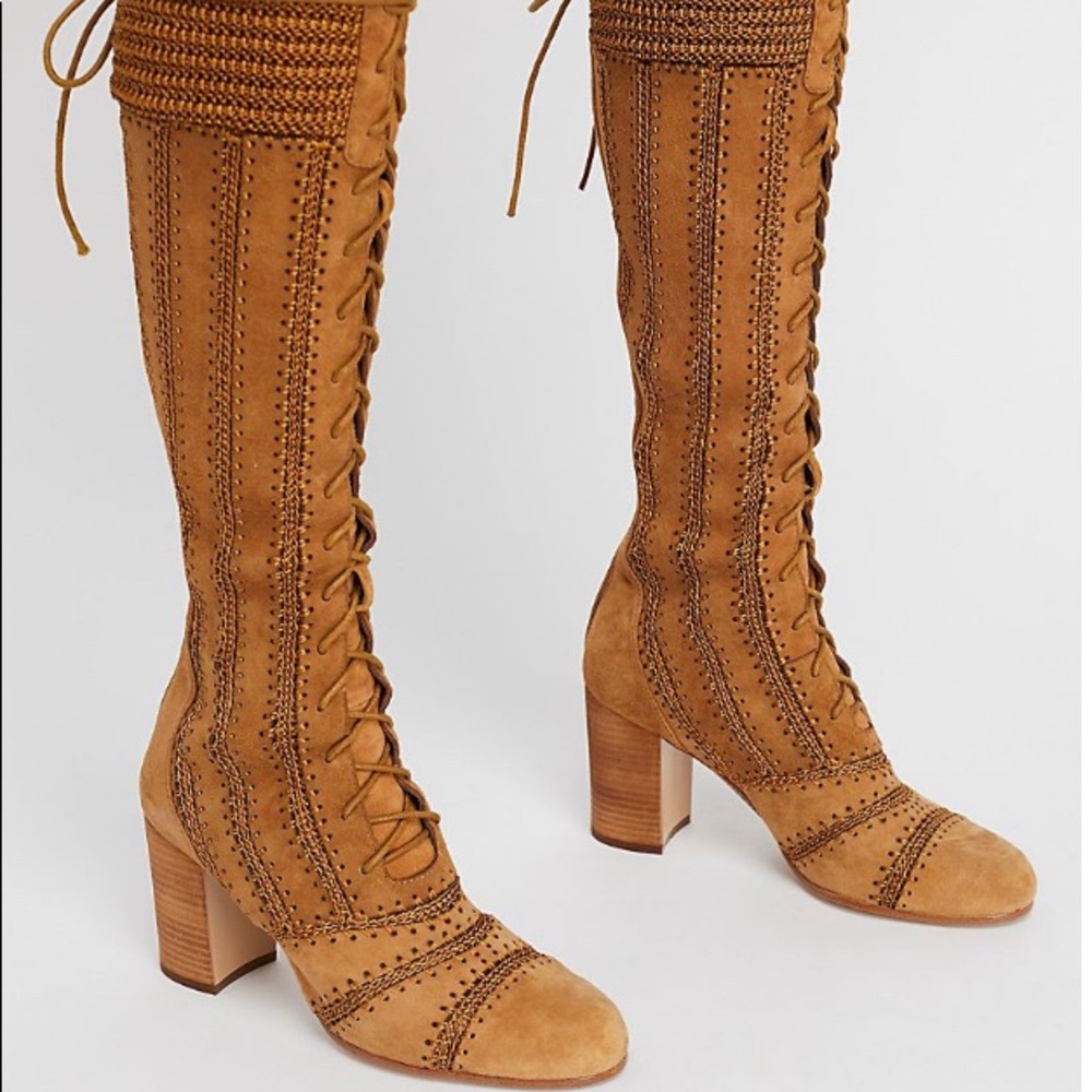 Free people Blaire lace up boots.